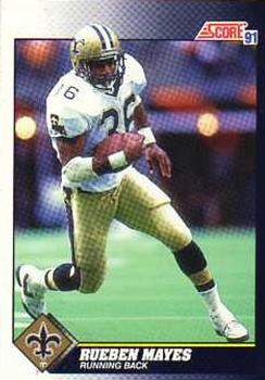 Rueben Mayes New Orleans Saints 1991 Score NFL #461